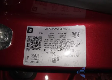 2021 Chevrolet Colorado 2Wd Short Box Z71 from USA, damaged, VIN 1GCGSDEN4M1232928